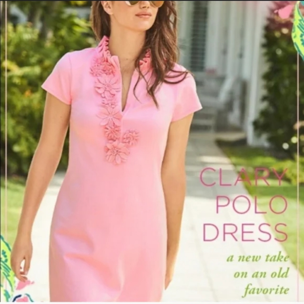 Lilly Pulitzer Clary Polo Dress Pink XL